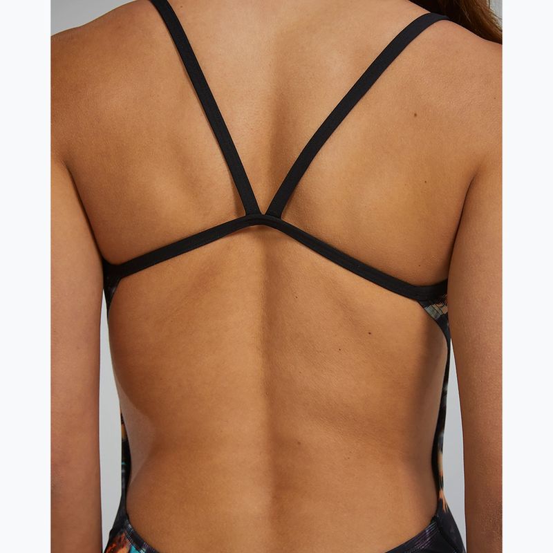 Női egyrészes fürdőruha Tyr Durafast Elite Validus Cutoutfit narancssárga/aqua/fekete 6