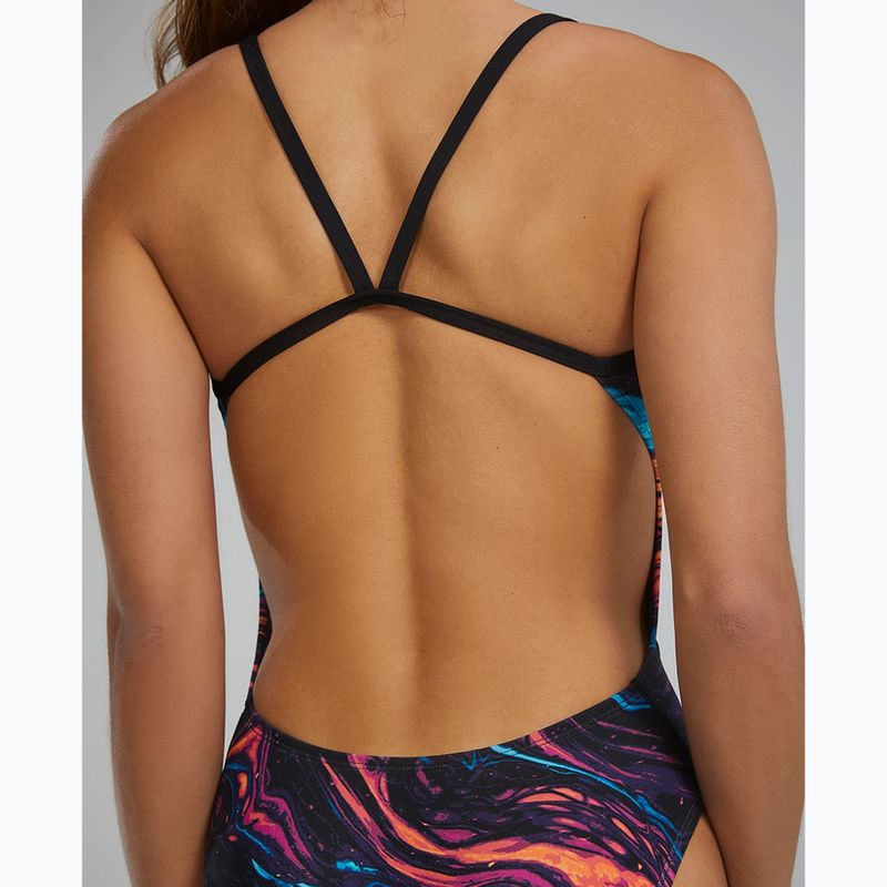 Női egyrészes fürdőruha Tyr Durafast Elite Magmata Cutoutfit arany/többszínű/szivárványos 6