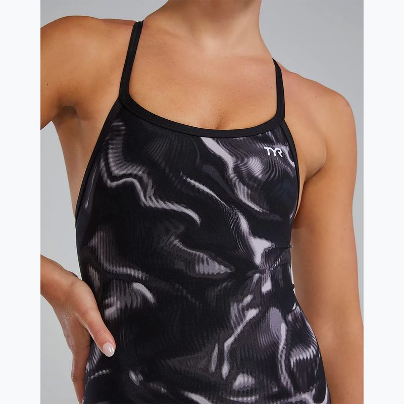 Női egyrészes úszódressz TYR Durafast Elite Waveform Diamondfit titanium 7