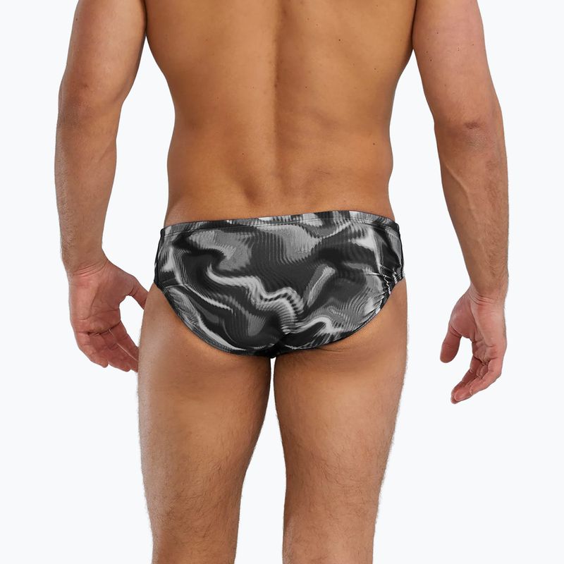 Férfi fürdőalsó TYR Durafast Elite Waveform Brief titanium 2