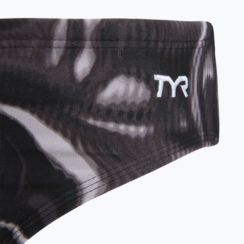 Férfi fürdőalsó TYR Durafast Elite Waveform Brief titanium 3