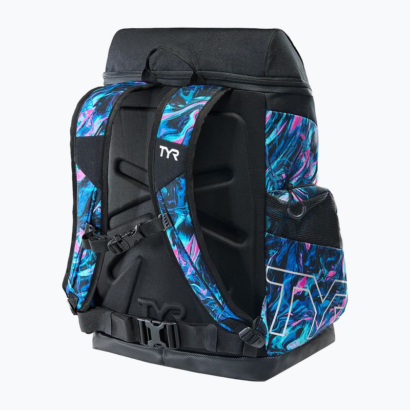 Uszodai hátizsák TYR Alliance Printed 45 l blue/pink marmais 2