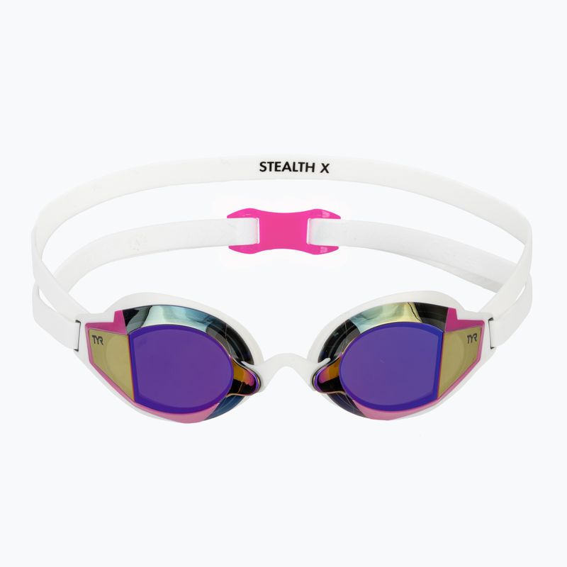 Úszószemüveg TYR Stealth-X Performance Mirrored pink/white 2