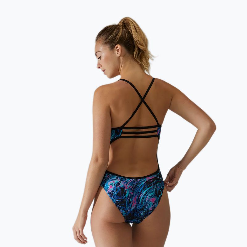 Női egyrészes úszódressz TYR Durafast Elite Trinityfit blue/pink marmais 2