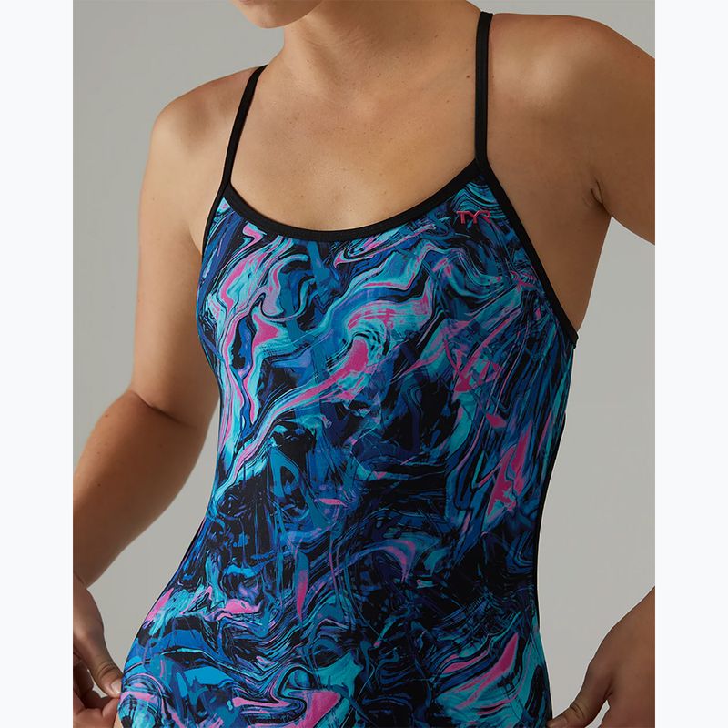 Női egyrészes úszódressz TYR Durafast Elite Trinityfit blue/pink marmais 7
