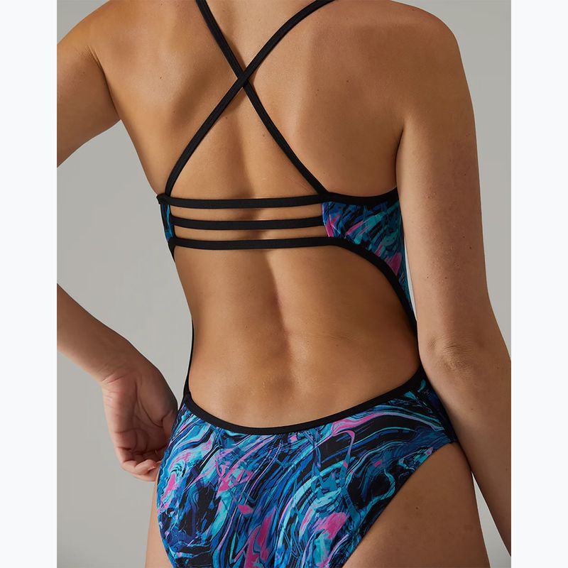 Női egyrészes úszódressz TYR Durafast Elite Trinityfit blue/pink marmais 8
