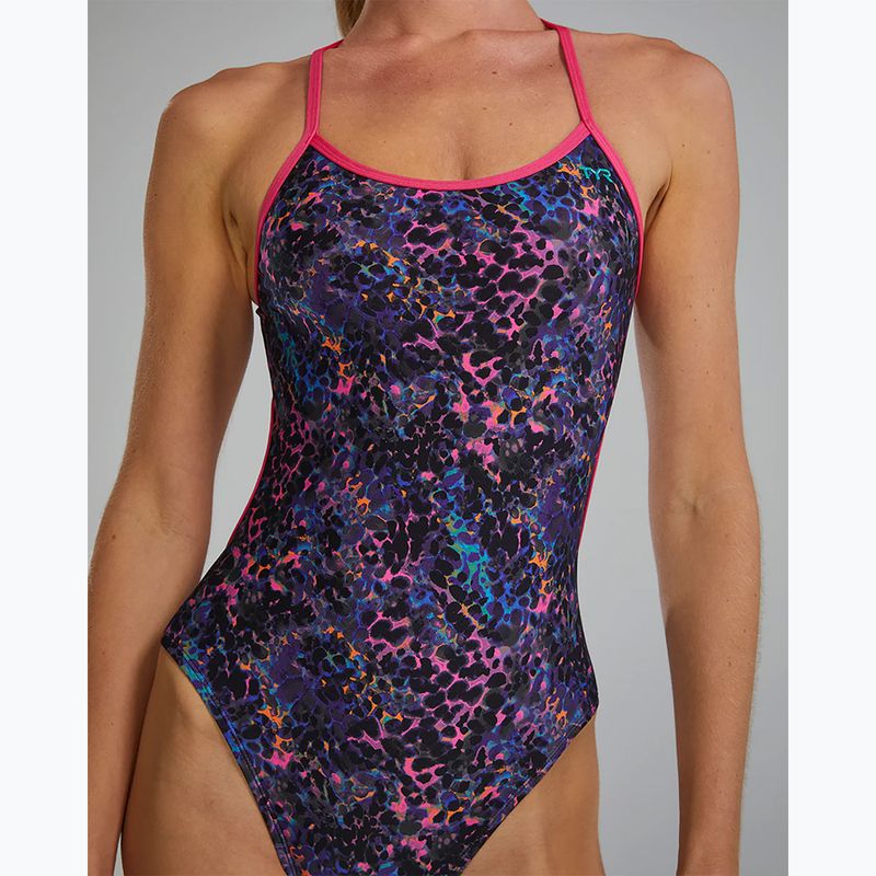 Női egyrészes fürdőruha TYR Durafast Elite Trinityfit petunia stipple 5