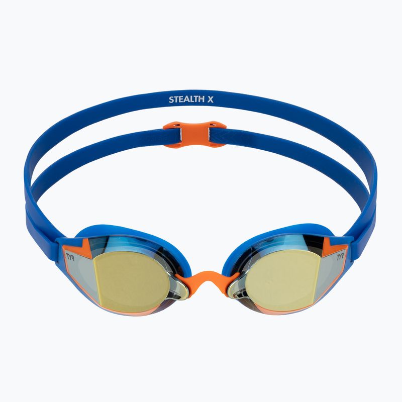 Úszószemüveg TYR Stealth-X Performance Mirrored navy/gold 2