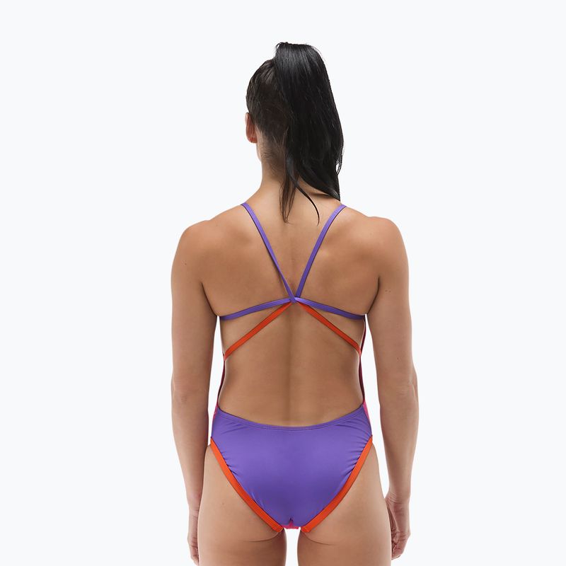 Női egyrészes fürdőruha Tyr Multistrap Cutoutfit Durafast Elite pink/multi 3
