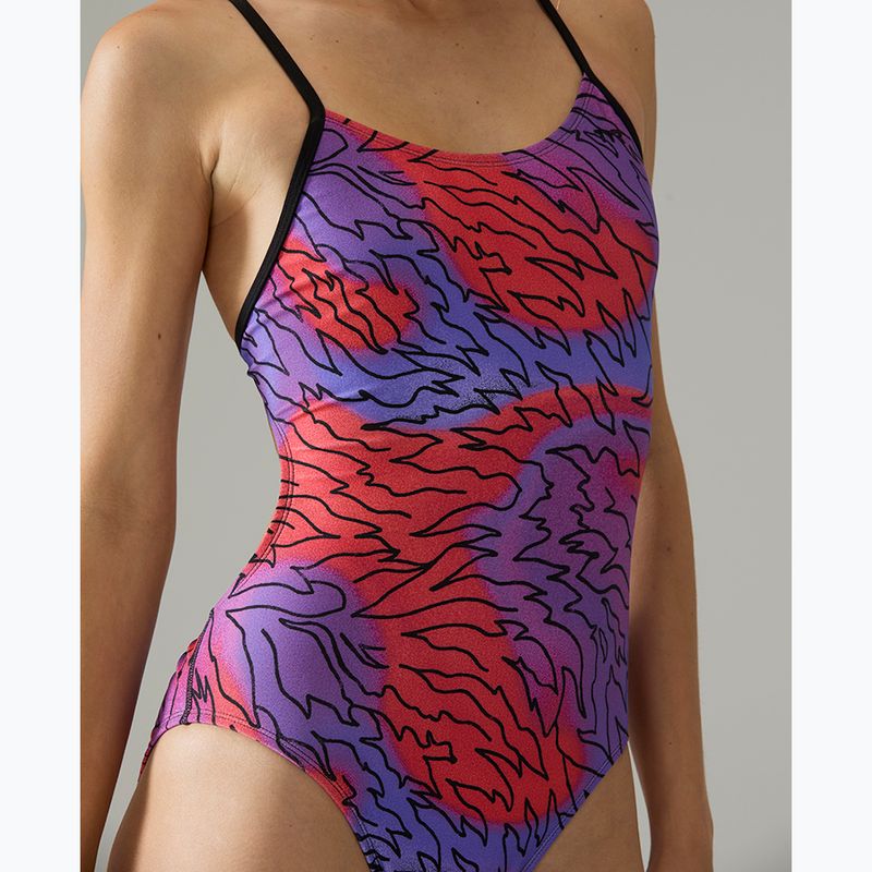 Női egyrészes fürdőruha Tyr Cutoutfit Hodori orange/purple 5