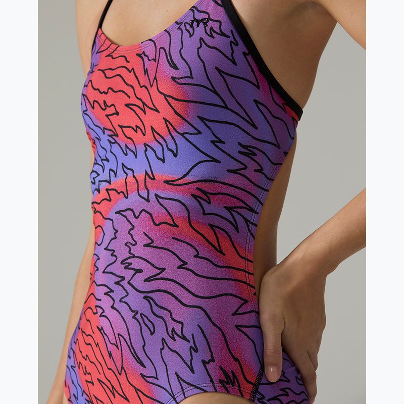 Női egyrészes fürdőruha Tyr Cutoutfit Hodori orange/purple 6