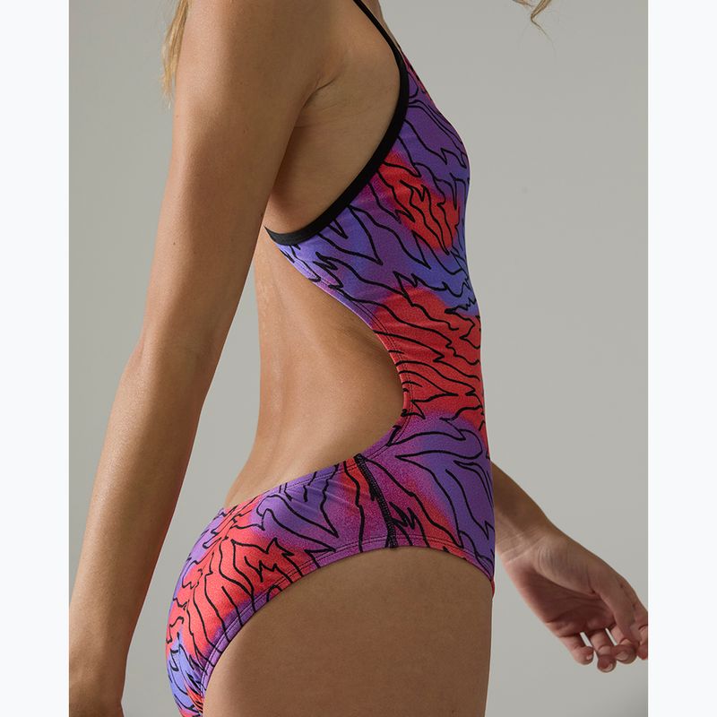 Női egyrészes fürdőruha Tyr Cutoutfit Hodori orange/purple 8
