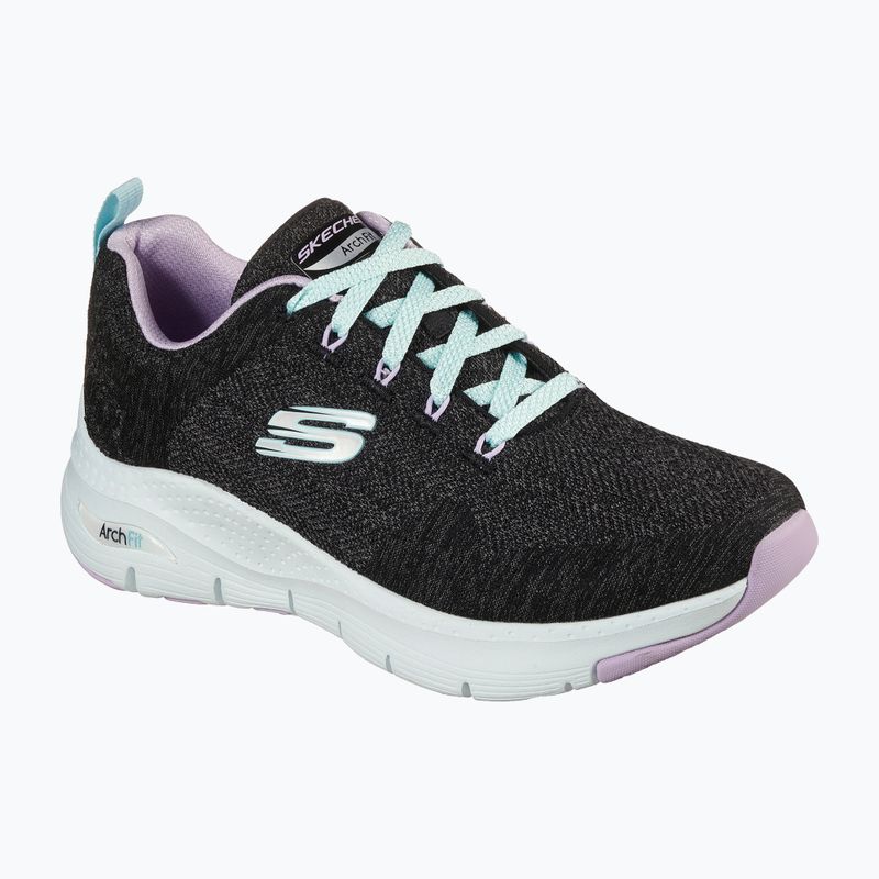 Női edzőcipő SKECHERS Arch Fit Comfy Wave fekete/lila 7