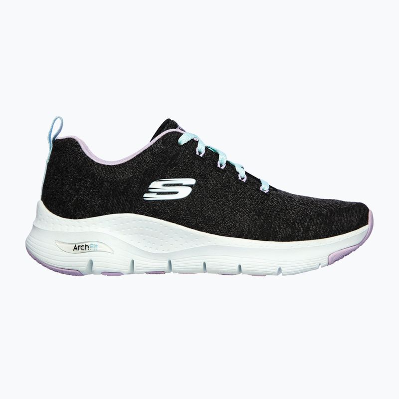 Női edzőcipő SKECHERS Arch Fit Comfy Wave fekete/lila 8