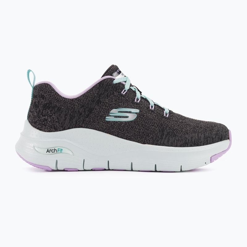 Női edzőcipő SKECHERS Arch Fit Comfy Wave fekete/lila 2