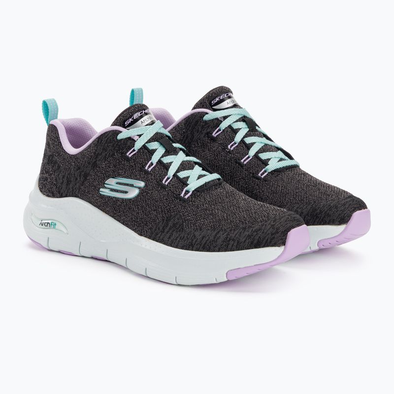 Női edzőcipő SKECHERS Arch Fit Comfy Wave fekete/lila 4