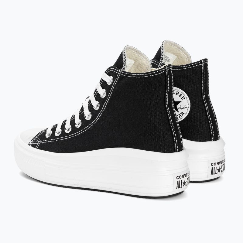 Converse női tornacipő Chuck Taylor All Star Move Platform Hi fekete/természetes elefántcsont/fehér 3