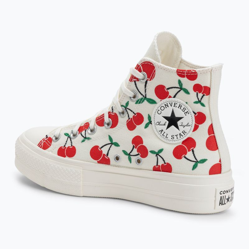 Női tornacipő Converse Chuck Taylor All Star Lift Platform Cherries Hi egret/red/green 3