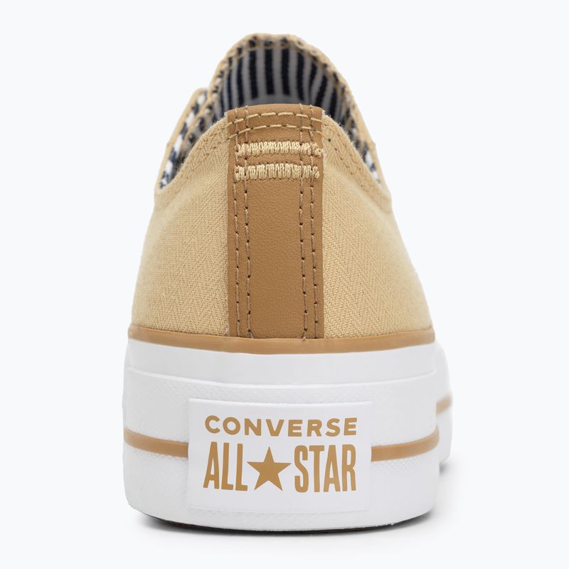 Converse női tornacipő Chuck Taylor All Star Lift Platform Herringbone Stripe utility sunflower/trek tan 6