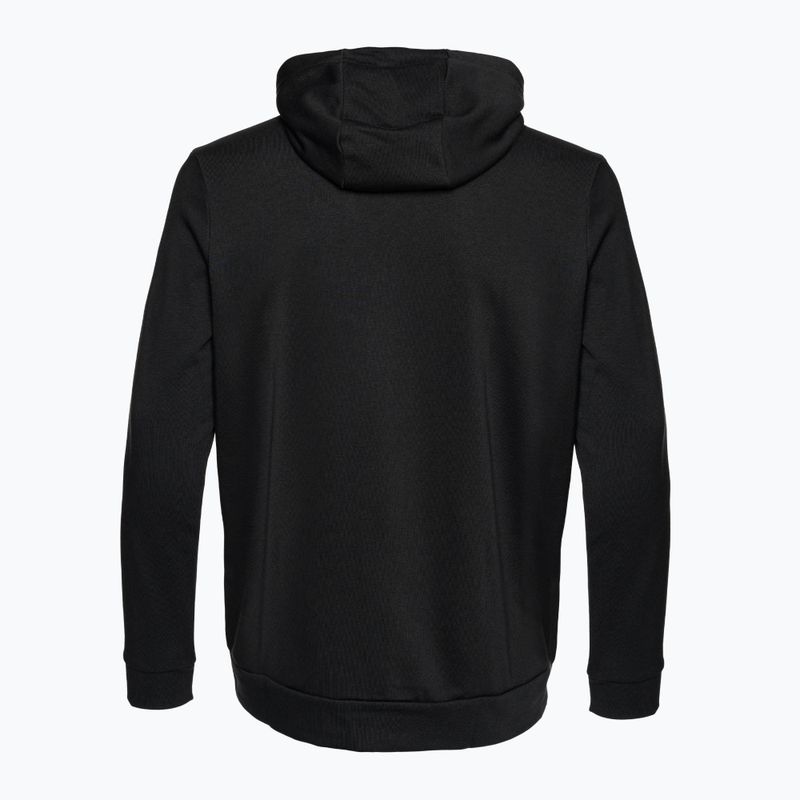 Férfi Nike Dri-Fit kapucnis fitnesz teljes cipzáras fleece pulóver fekete/fehér 2