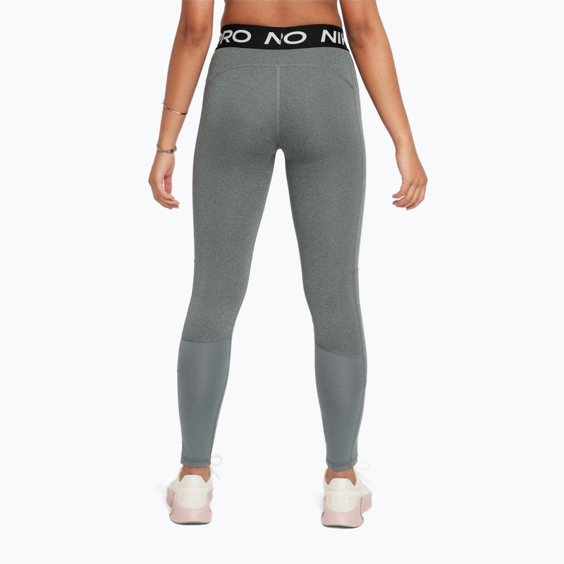 Gyerek leggings Nike Pro Dri-FIT carbon heather/white 3
