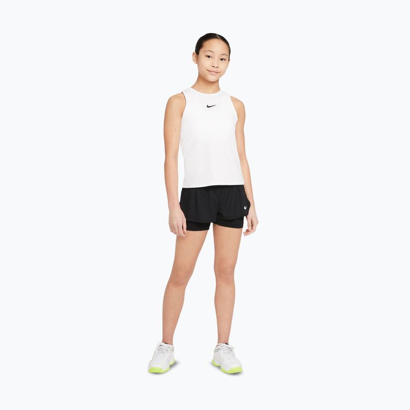 Gyermek teniszpóló Nike Victory white/white/black 3