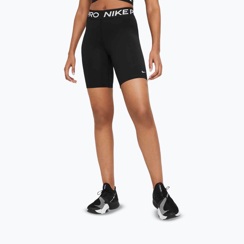 Női edzőnadrág Nike Pro 365 8" fekete/fehér