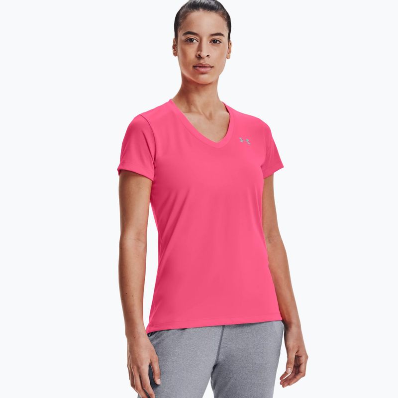 Under Armour Tech SSV női edzőpóló - Solid 653 rózsaszín/ezüst 1255839 3