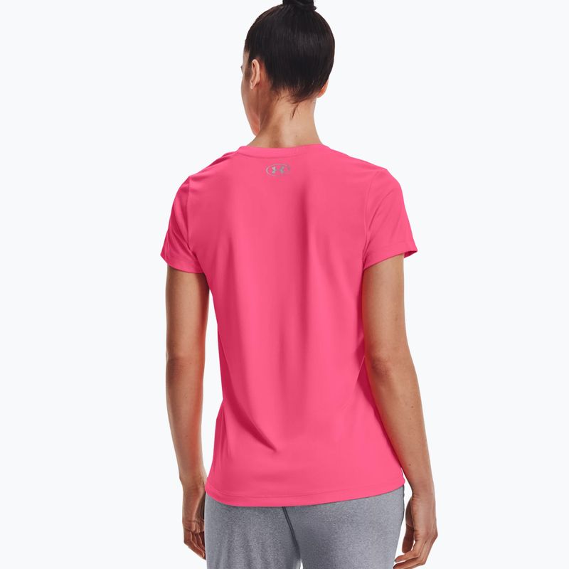 Under Armour Tech SSV női edzőpóló - Solid 653 rózsaszín/ezüst 1255839 4