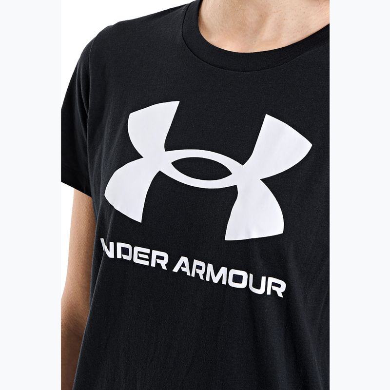 Under Armour Rival Logo női póló fekete/fehér 4