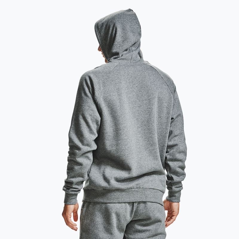 férfi melegítőfelső Under Armour Rival Hoodie pitch gray light heather/onyx white 5