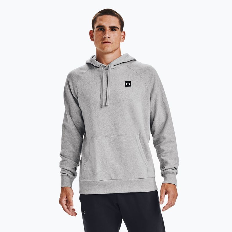 férfi melegítőfelső Under Armour Rival Hoodie mod gray light heather/black 2