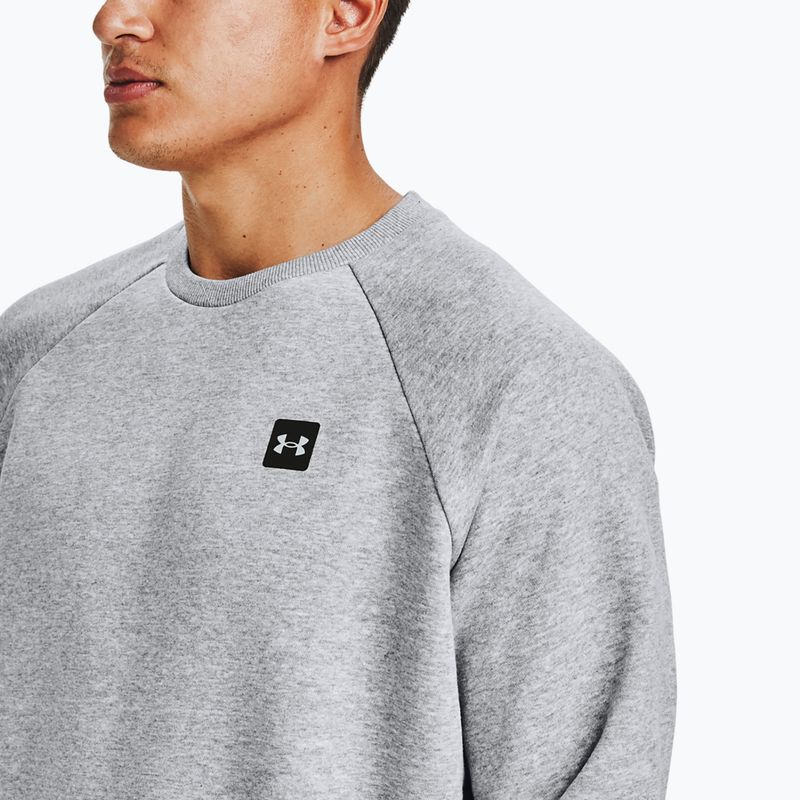 férfi melegítőfelső Under Armour Rival Fleece Crew mod gray light heather/black 4