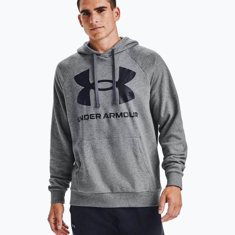 Under Armour férfi edzőpulóver Rival Fleece Big Logo HD sötétszürke 1357093-012