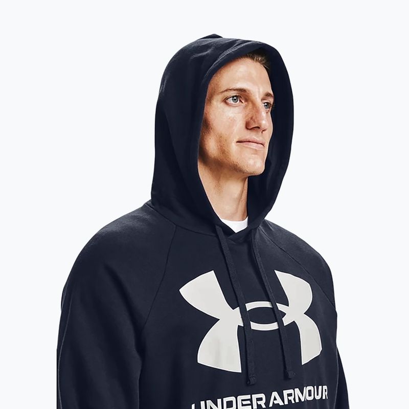 Under Armour férfi kapucnis pulóver Rival Fleece Big Logo Hd navy blue 1357093 4