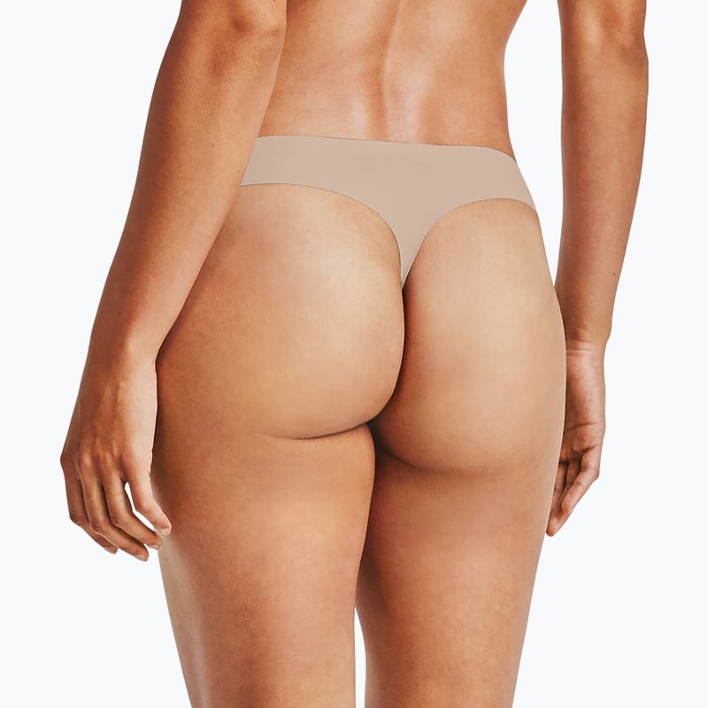 Under Armour Ps Thong női alsónadrág 3 db fekete/bézs/grafit 4