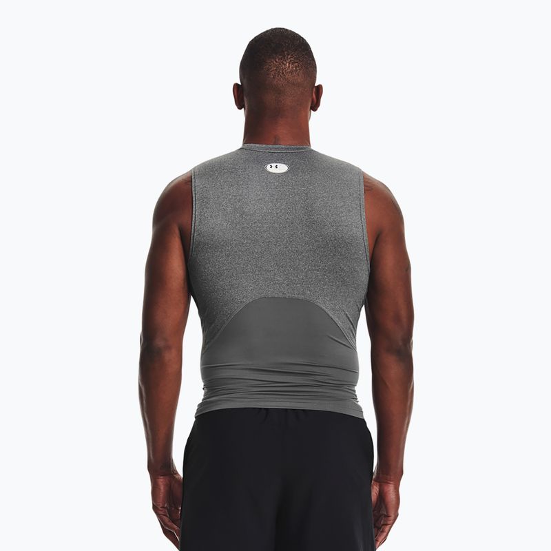 Férfi Under Armour Heat Gear Armour Comp Training Tank carbon heather/fekete 3