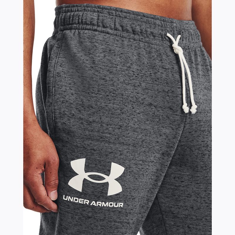 Férfi Under Armour Ua Rival Terry Jogger nadrág szurokszürke világos sörény/onyx fehér 4