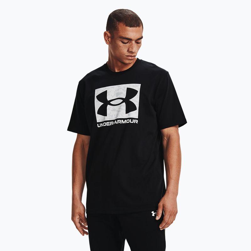 Under Armour ABC Camo Boxed Logo fekete/fehér férfi edzőpóló fekete/fehér színben