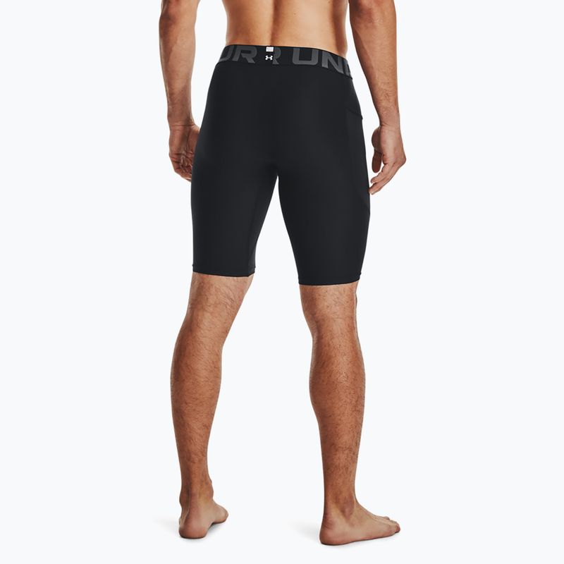 férfi rövidnadrág  Under Armour HG Armour Long Shorts black/white 3