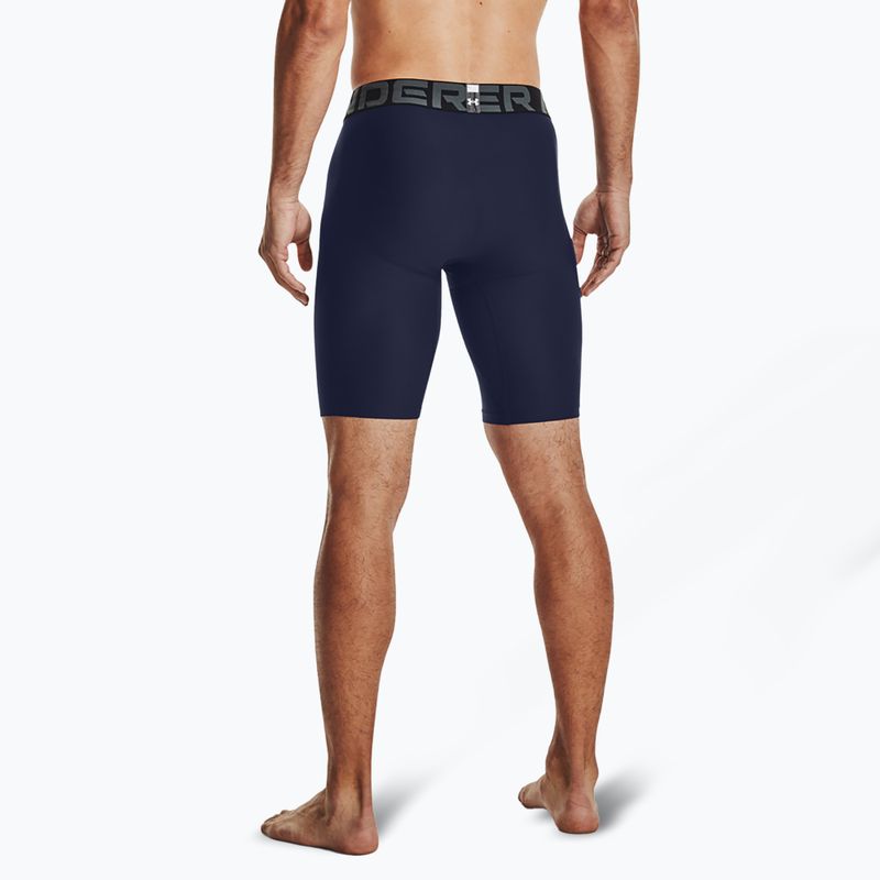 Férfi Under Armour HG Armour hosszú rövidnadrág éjfekete-sárga/fehér 3