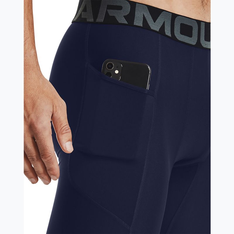 Férfi Under Armour HG Armour hosszú rövidnadrág éjfekete-sárga/fehér 6