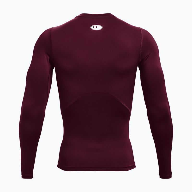 Under Armour férfi edző hosszú ujjú Ua HG Armour Comp LS gesztenyebarna/fehér 5