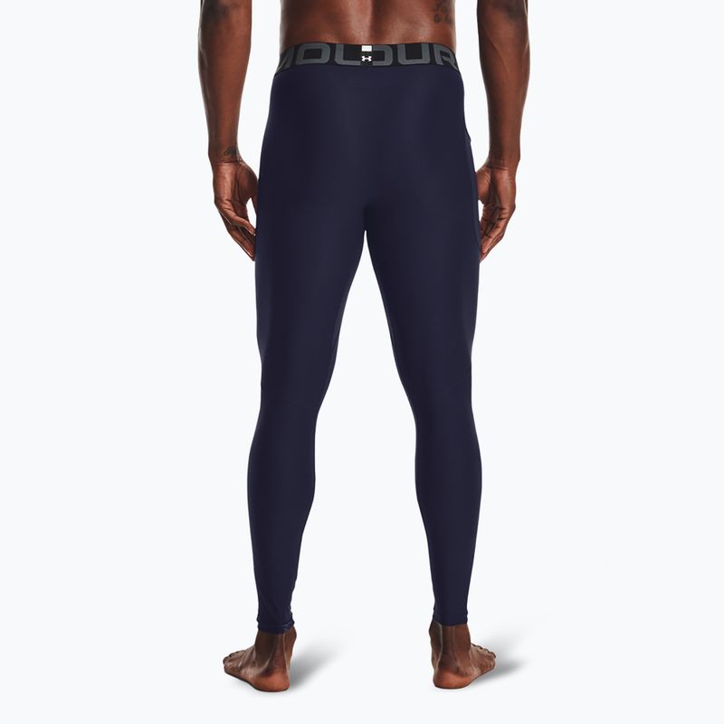 Under Armour HeatGear midnight navy/fehér férfi edzőleggings 3