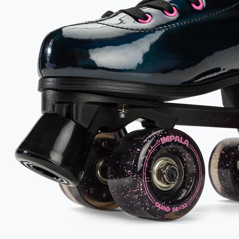 Női kétsoros görkorcsolya IMPALA Quad Skate black holographic 8