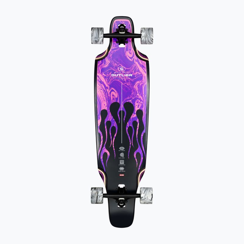 Globe Outlier lila lángokkal longboard 3