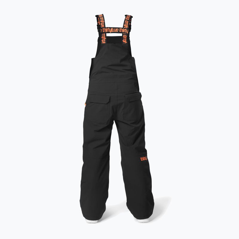 Gyerek snowboard nadrág ThirtyTwo Youth Basement Bib black/orange 2