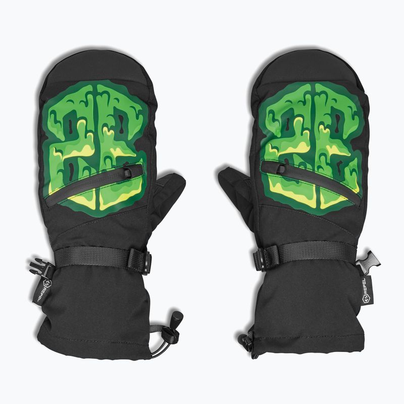 Gyerek snowboard kesztyű ThirtyTwo Youth Corp Mitt black/green
