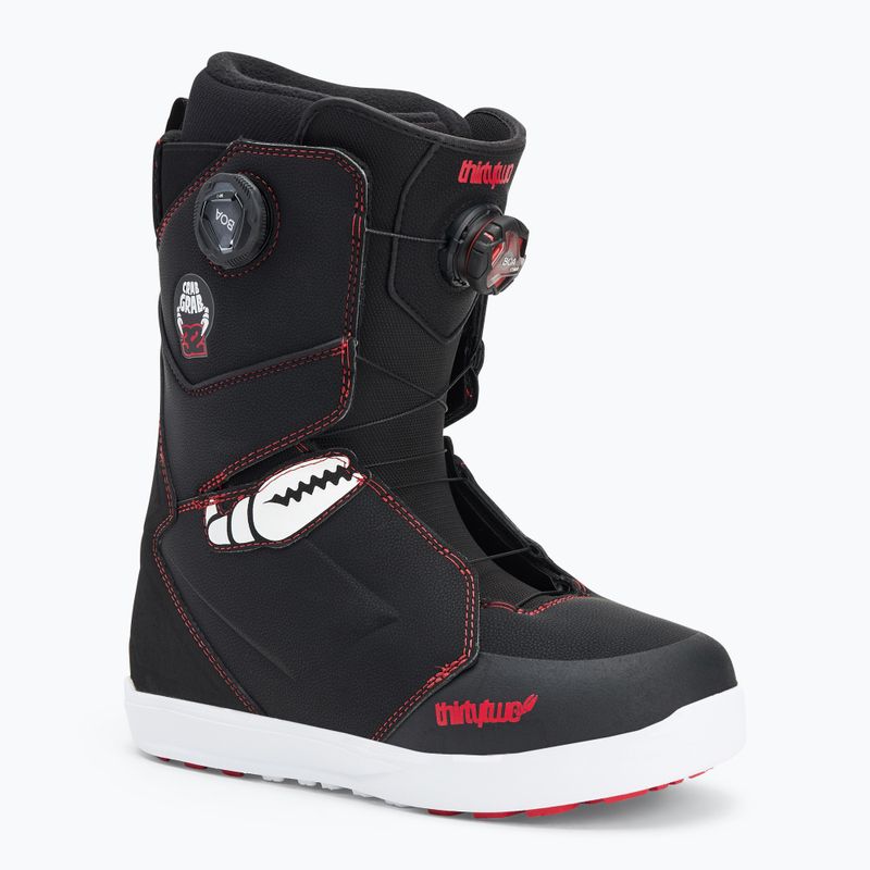 Férfi snowboard cipő ThirtyTwo Lashed Double Boa Crab Grab '24 black/white/red