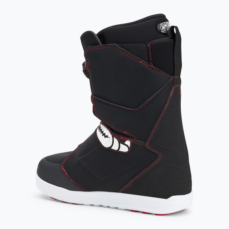 Férfi snowboard cipő ThirtyTwo Lashed Double Boa Crab Grab '24 black/white/red 2